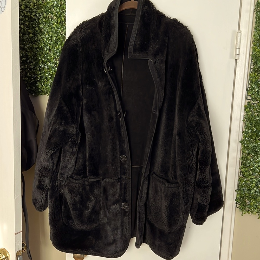 Steve by Stearle Reversible Suede Shearling Jacket🖤